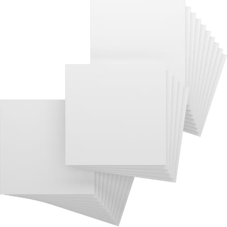 Ekena Millwork 23 3/4W x 23 3/4H x 3/4T PVC Hobby Boards, Unfinished, 25PK HBP24X24X750DUN